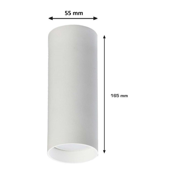 Aplique superficie cilindrico GU10 Blanco | Decoled Valencia