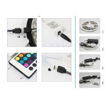 Tira LED SMD 5050 RGB 14,4 W/m 12V IP65 5 metros
