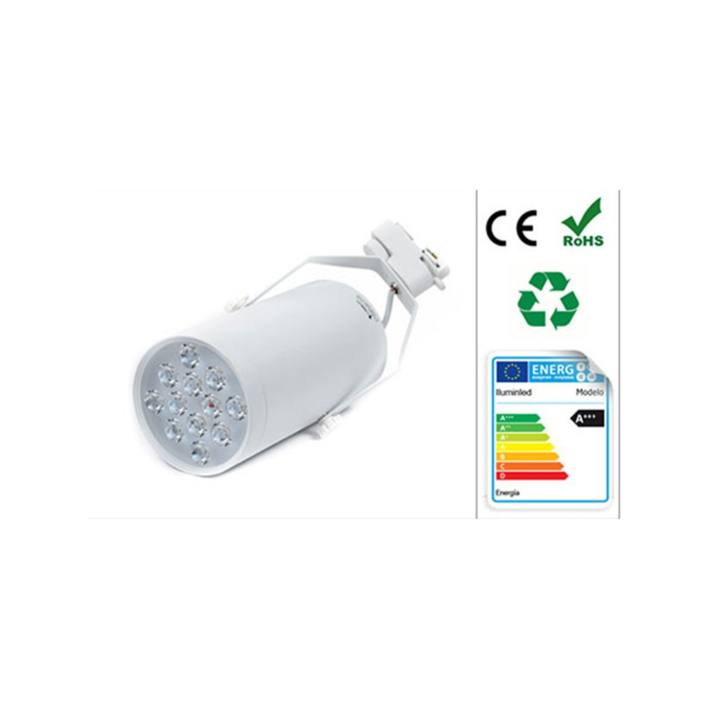 Foco Carril LED monofásico 12W