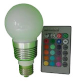 Bombilla LED esférica RGB E27 5W Mando a distancia