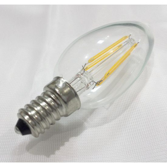 Bombilla E14 VELA FILAMENTO LED 4W 