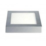 Plafón LED superficie Cuadrado  18W Plata Gris
