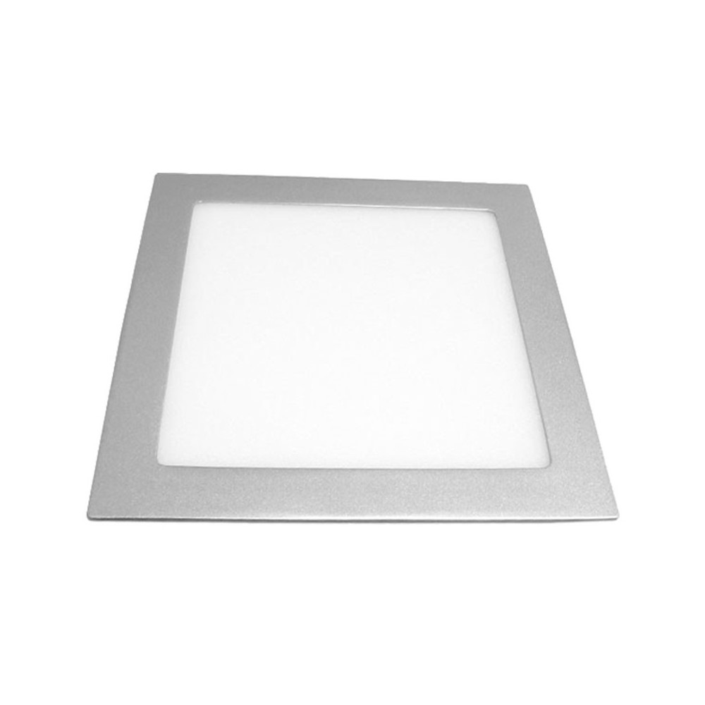 Downlight LED Panel Cuadrado 18W Plata Envejecida