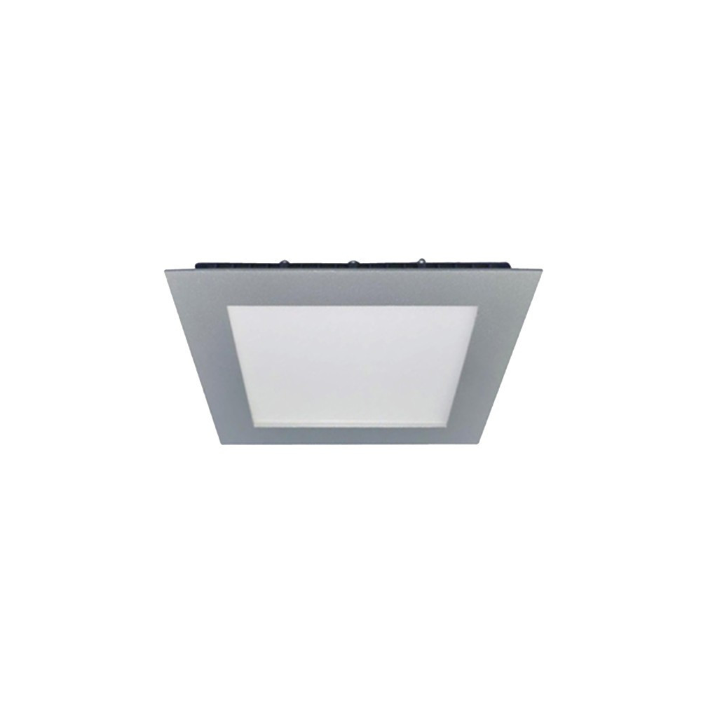 Downlight LED Panel Cuadrado 18W Plata Envejecida