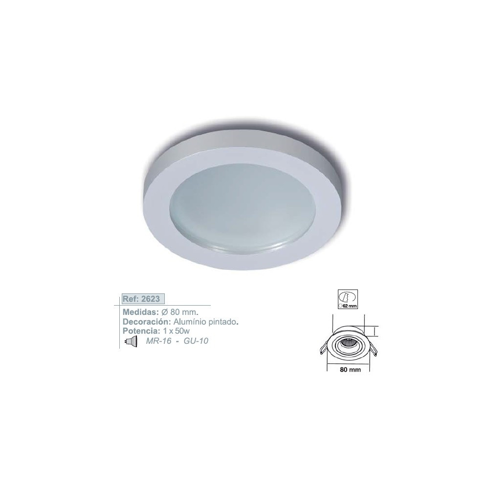 Empotrable estanco IP65 aluminio