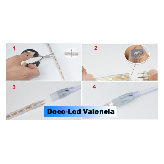 Rollo 25 metros Tira LED SMD 5050 11 W/m 230V IP67
