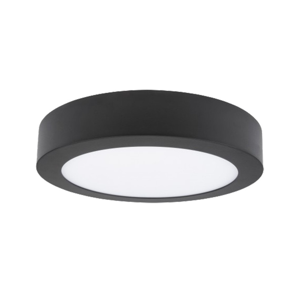 Plafón LED superficie  18W Negro