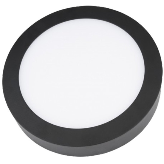 Plafón LED superficie  18W Negro