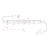 Tira LED 5050 RGB 14,4 W/m 12V IP68 5 metros SUMERGIBLE
