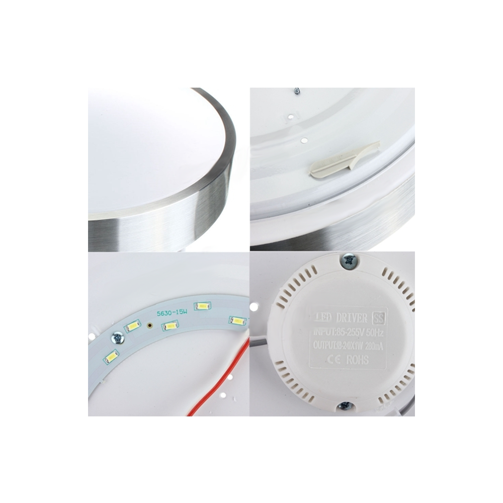 Plafón LED 18W Contorno Aluminio