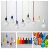 Portalámparas colgante de silicona E27 Colores