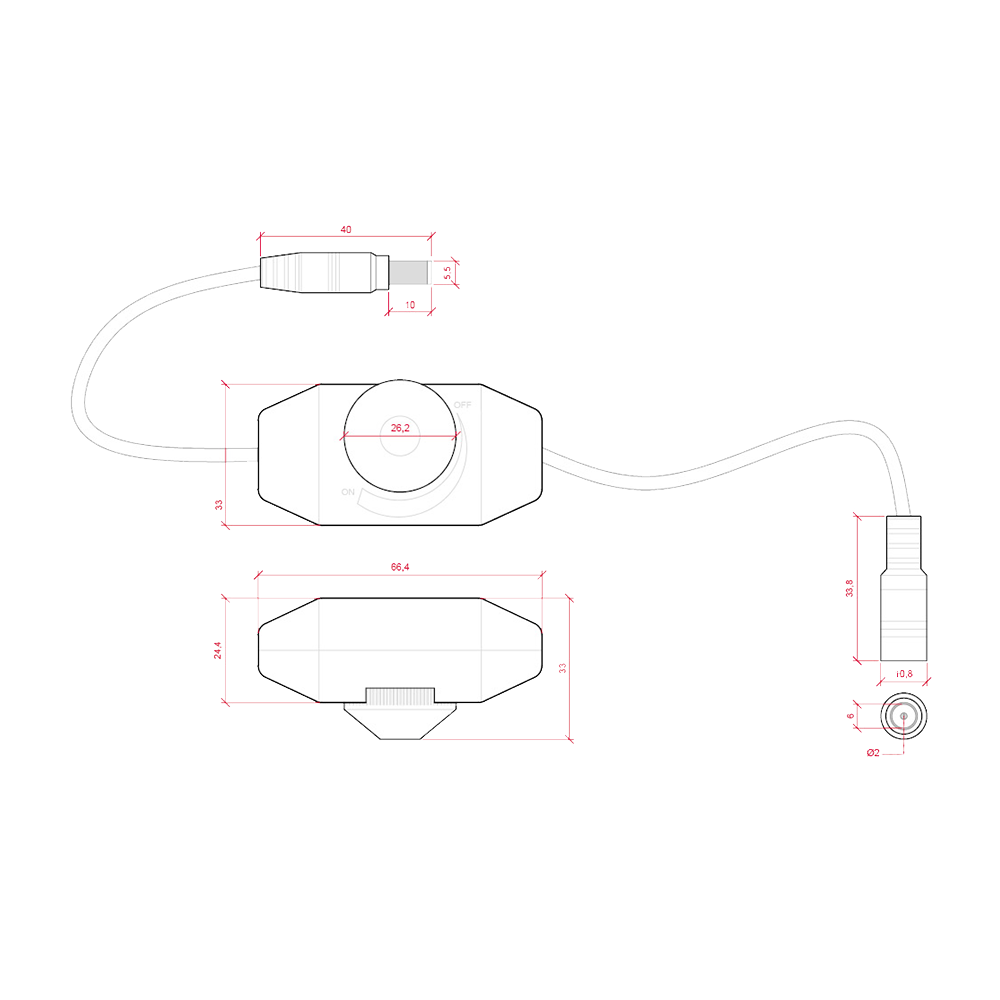 Dimmer- Regulador manual tira de LED 12-24V