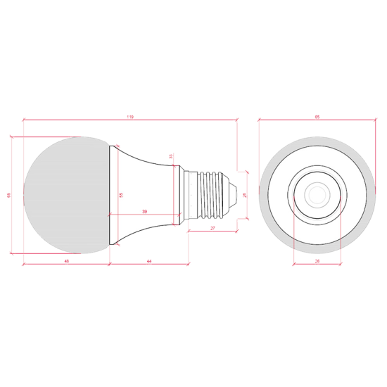 Bombilla E27 LED GLOBO 15W 230V