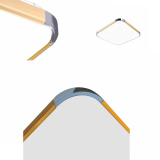 Plafón LED 15W Cuadrado Madera-Cromo