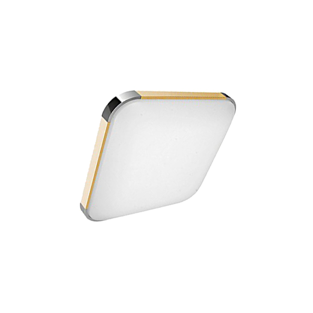 Plafón LED 15W Cuadrado Madera-Cromo