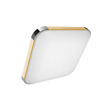 Plafón LED 15W Cuadrado Madera-Cromo
