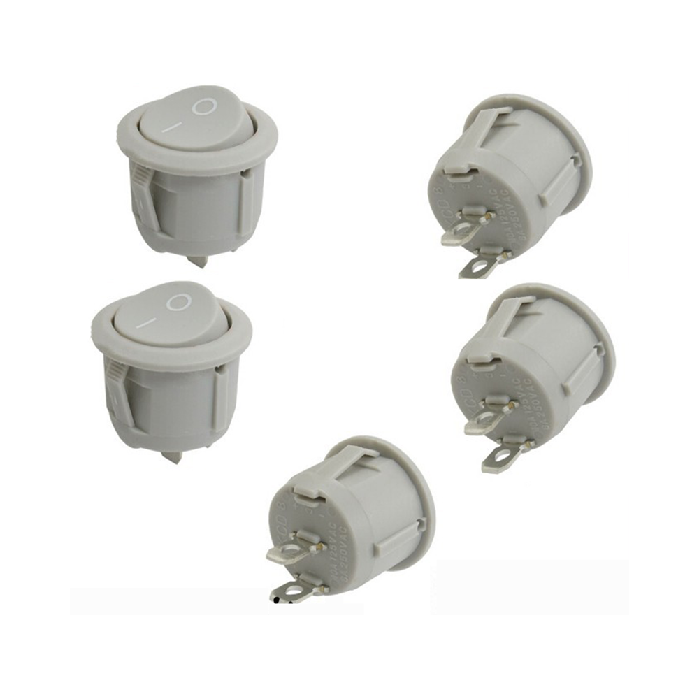 Interruptor redondo basculante Gris