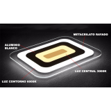 Plafón LED 70W Rectangular metacrilato 3 colores (Blanco Frío, Natural y Cálido)