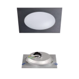 Downlight LED cuadrado Cristal Gris Metálico 18W
