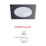 Downlight LED cuadrado Cristal Gris Metálico 18W