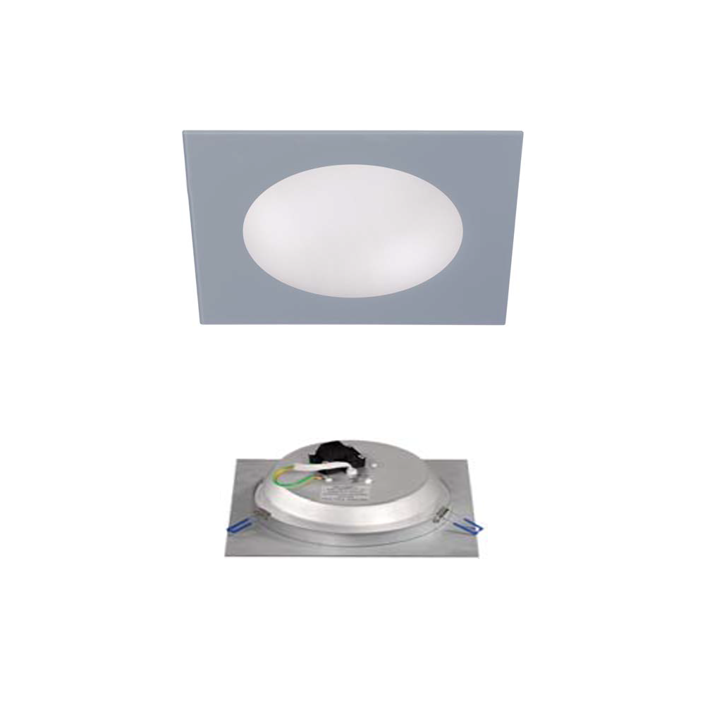 Downlight LED cuadrado Cristal Gris 18W