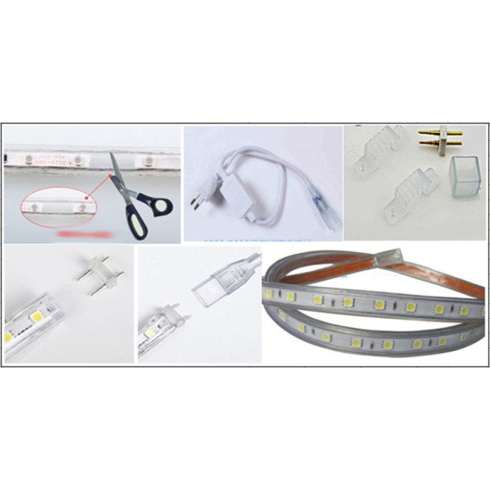 Tira LED SMD 5050 15 W/m 230V IP67 5 metros