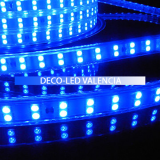 Tira LED SMD 2835 13 W/m AZUL 230V IP67 5 metros