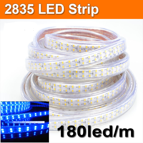 Tira LED SMD 2835 13 W/m AZUL 230V IP67 5 metros