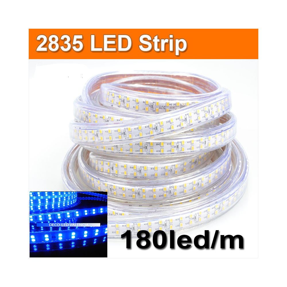 Tira LED SMD 2835 13 W/m AZUL 230V IP67 5 metros