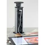 Torreta enchufes+USB extraíble-telescópica 230V
