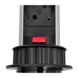 Torreta enchufes+USB extraíble-telescópica 230V