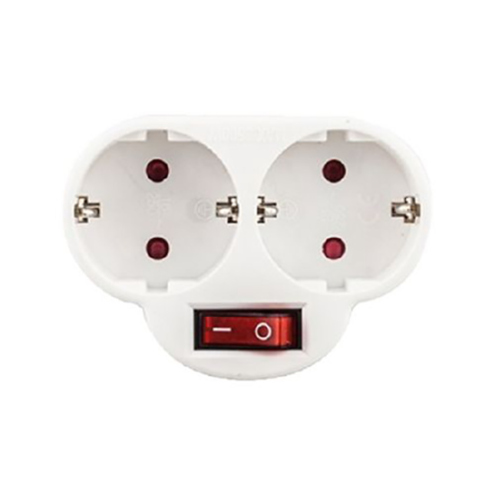 Enchufe doble con Interruptor