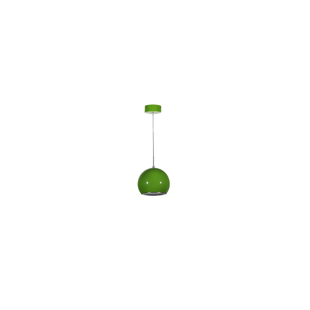 Lámpara colgante LED Esfera-Bola 12W Verde