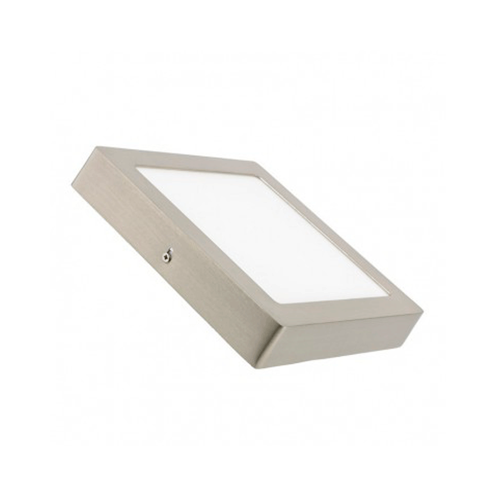 Plafón LED superficie Cuadrado 24W Niquel