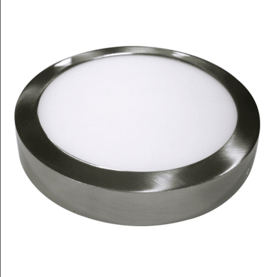 Plafón LED superficie Redondo 24W Niquel
