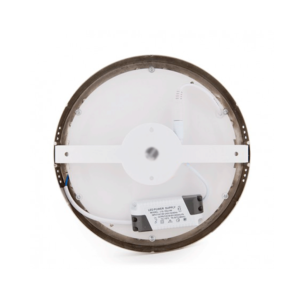 Plafón LED superficie Redondo 24W Niquel
