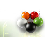 Lámpara colgante LED Esfera-Bola 12W Verde