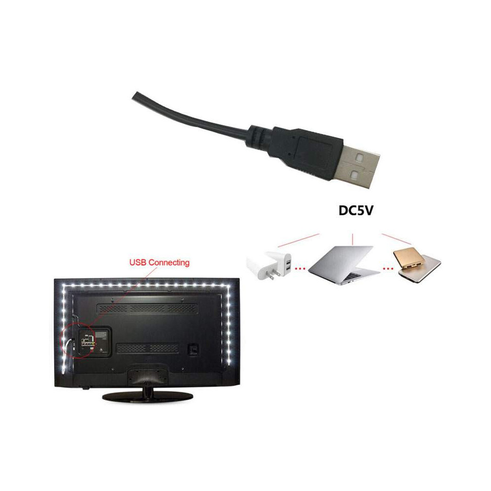 Tira LED SMD 5050 14,4 W/m 5Vdc IP20 1 metro USB