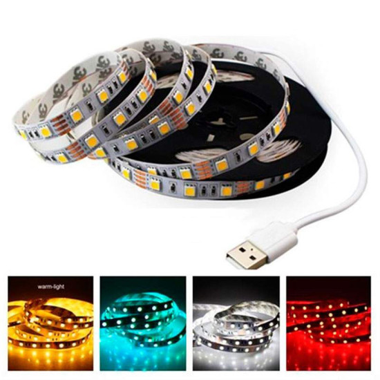 Tira LED SMD 5050 14,4 W/m 5Vdc IP20 1 metro USB