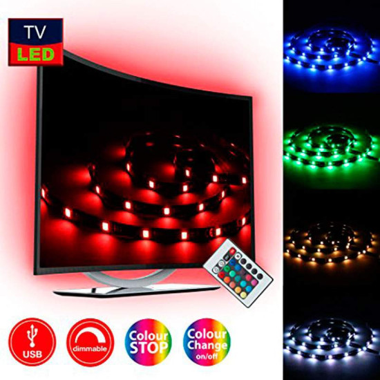 Tira LED SMD 5050 14,4 W/m 5Vdc IP20 1 metro USB