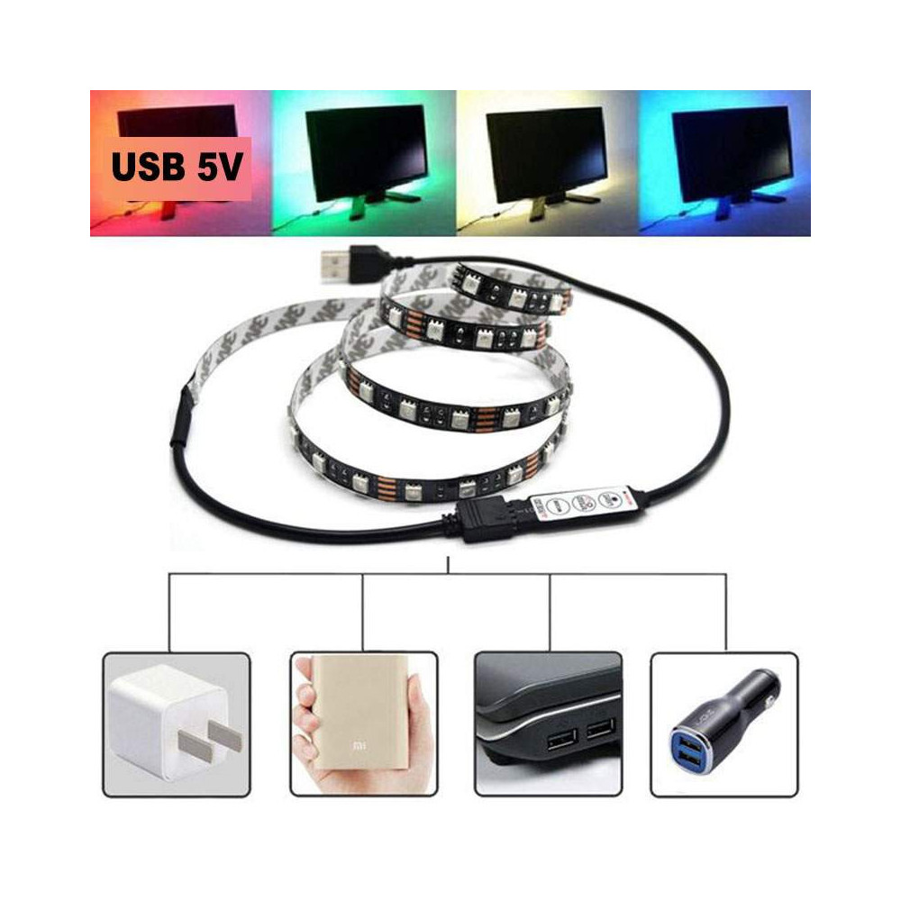 Tira LED SMD 5050 14,4 W/m 5Vdc IP20 1 metro USB