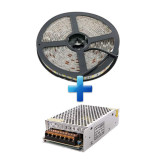 Pack Tira LED SMD 5050 7,2 W/m 12V IP20 5m con Fuente de Alimentación