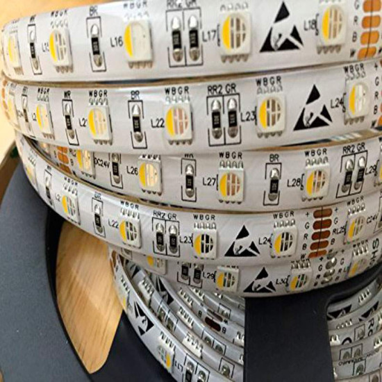 Tira LED RGBW 19,2 W/m 12V IP44 5 metros Blanco frio