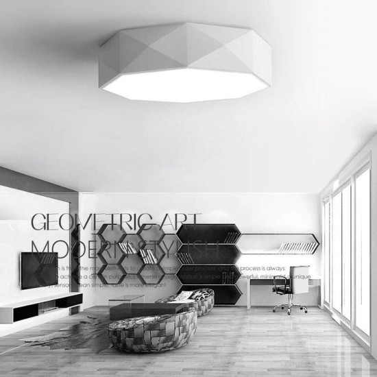 Plafón LED con diseño Hexagono 24W