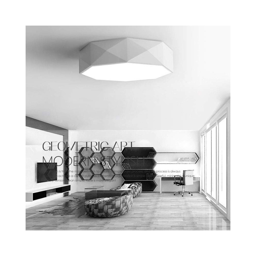Plafón LED con diseño Hexagono 24W