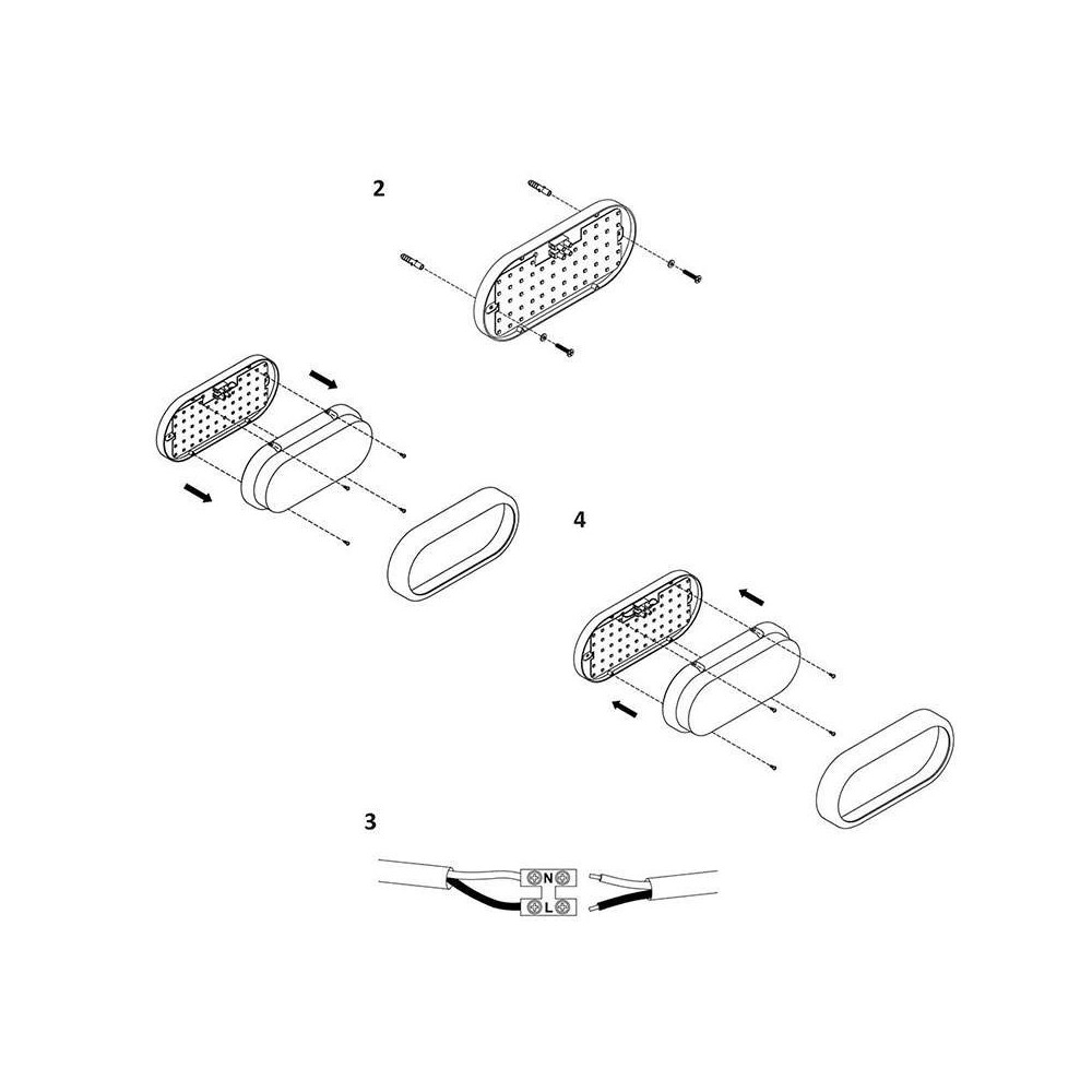 Plafón LED  Ovalado 18W EXTERIORES IP54