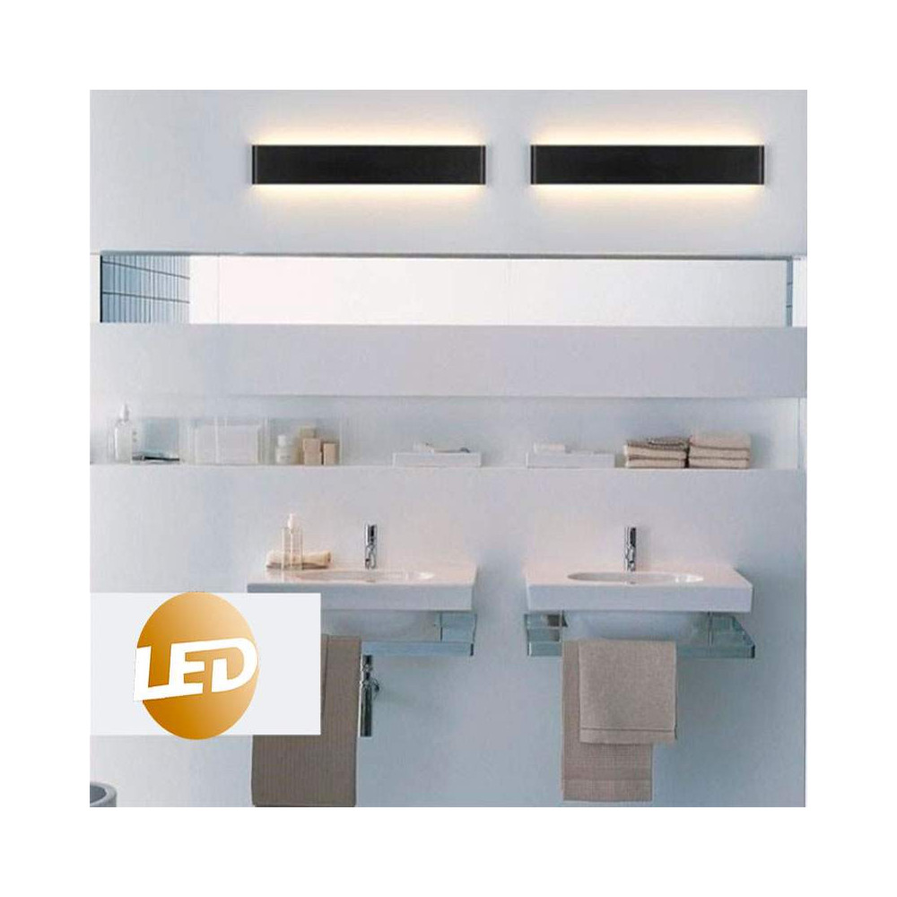 Aplique Pared LED 8W-18W-24W ACERO-NEGRO