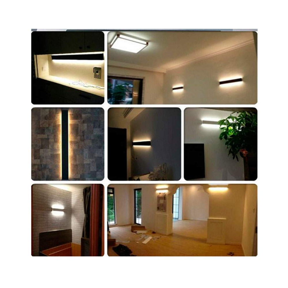 Aplique Pared LED 8W-18W-24W ACERO-NEGRO
