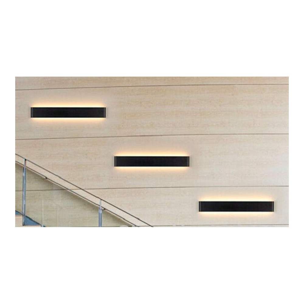 Aplique Pared LED 8W-18W-24W ACERO-NEGRO