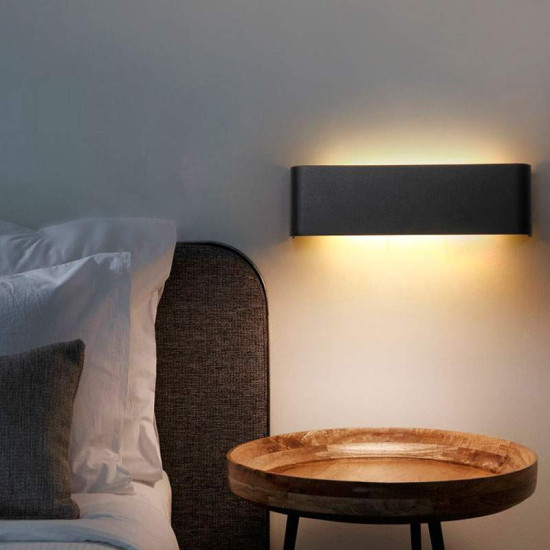 Aplique Pared LED 8W-18W-24W ACERO-NEGRO